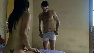 Novinha Lalla Potira dando gostoso para Betosmoke e gronfa loteri Fawr Wedi